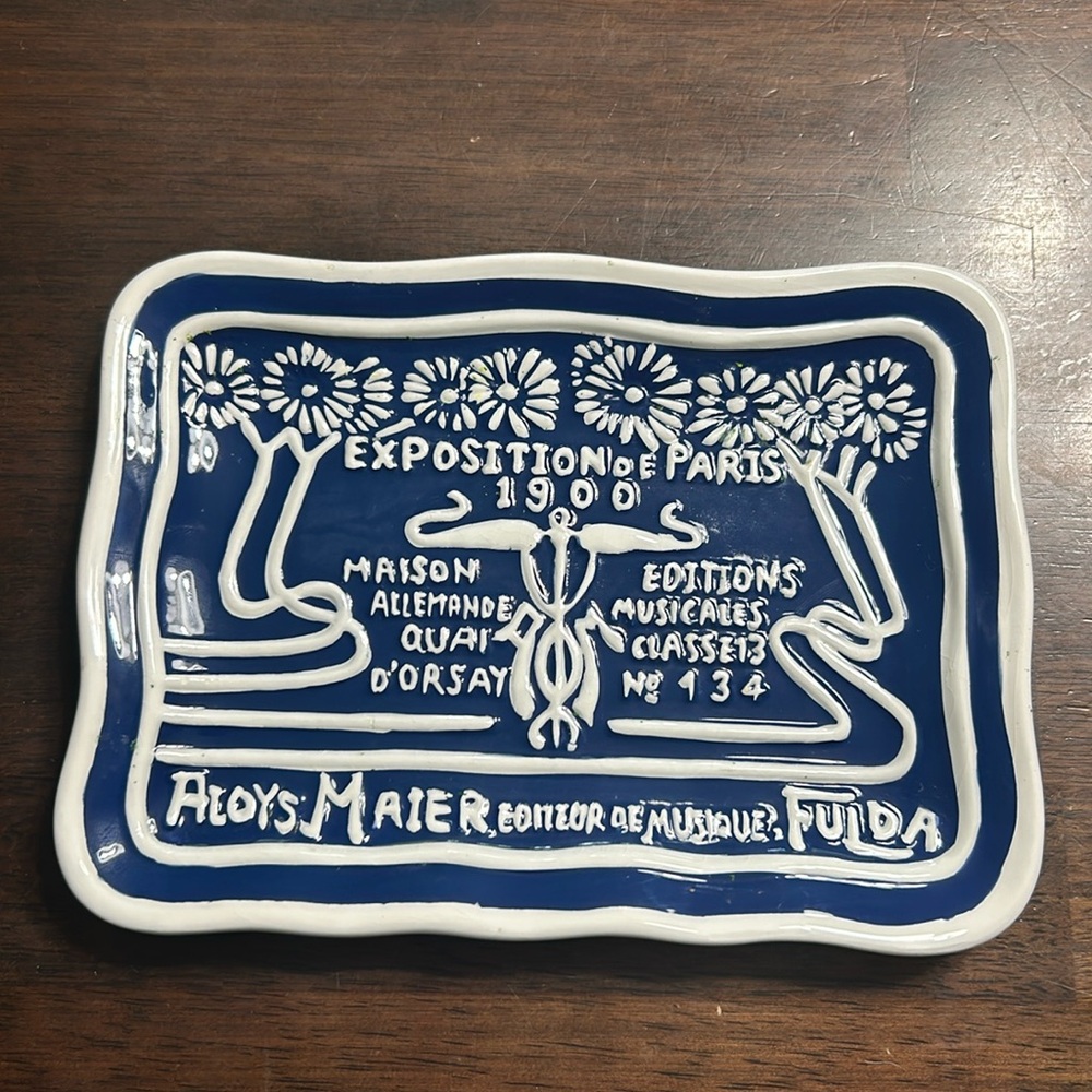 California Pantry ceramic Exposition de Paris 1900 tray